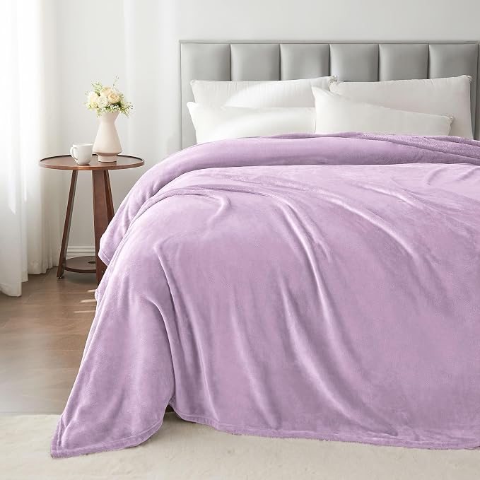 BEDELITE Fleece Blanket Soft Plush Throw for Couch Lilac 50"x60" | Ultra Soft Fleece, Plush Microfiber, Lightweight Warmth, All Season Comfort, Fade Resistant, Machine Washable, Couch Sofa Bed