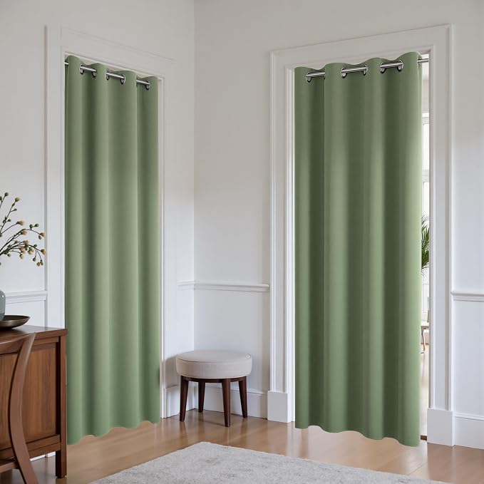 KOUFALL 78 Inch Closet Curtains for Open Closet, Boho Room Divider Curtains Door Curtain for Doorway, Wide 52 x 78 Inches Long 2 Panels Set