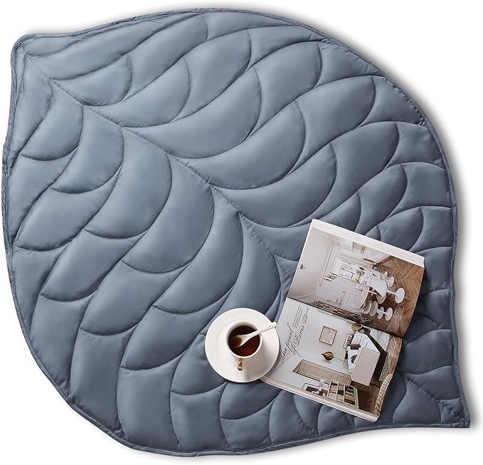 Kaisa Weighted Blanket for Adults(5 lbs, 23"x29"),Weighted Lap Blanket Machine Washable, Small Heavy Blankets with Glass Beads for Home Sleep &Travel,Grey