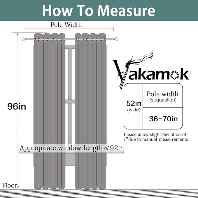 Yakamok Room Darkening Curtains 52x96 inch Length Burnt Orange-Living Room | 2 panels,grommet blackout window treatment,thermal insulated,light blocking drapes,privacy protection,bedroom dining room