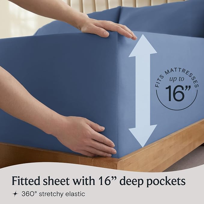 LuxClub 3 PC Sheet Bed Sheets Deep Pockets 18" Eco Friendly Wrinkle Free-Kids-Fitted Sheets Machine Washable Hotel Bedding Silky Soft - Oxford Twin | LUXCLUB Cooling Twin Size Fitted Sheet & Pillowcase Sets, Breathable Hotel Luxury Bedding Wrinkle Free...