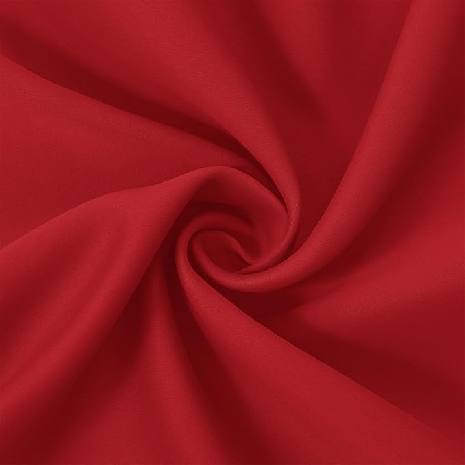 Blackout Curtains 66 x 95 inch/Bright Red Curtains Set of 2 Panels/Thermal Insulated Room Darkening Bedroom Curtains