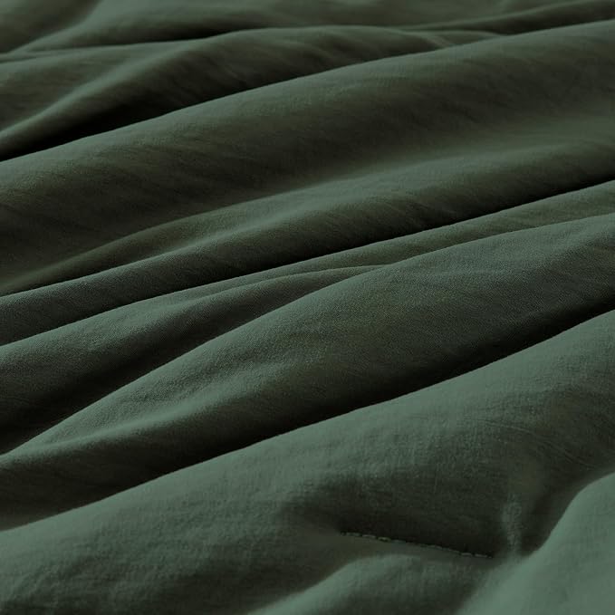 Twin XL Comforter Set- 5 Pieces Prewashed Bed in a Bag Twin Bedding Sets | Soft All Season Comforter with Sheets, Pillow Sham & Pillowcase, Deep Forest