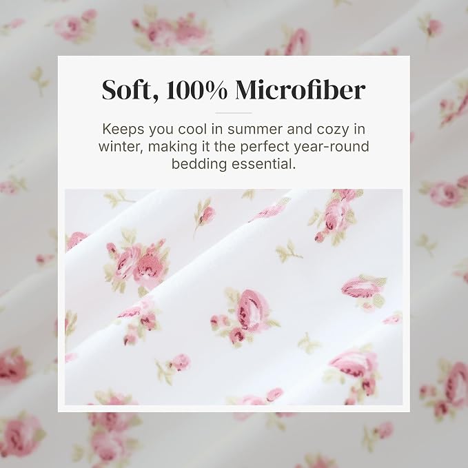Modern Threads Silky Soft Microfiber and Wrinkle Free Sheets - Luxurious Microfiber Bed Sheets Includes Flat Sheet, Fitted Sheet with Deep Pockets, & Pillowcases Ivory, California King