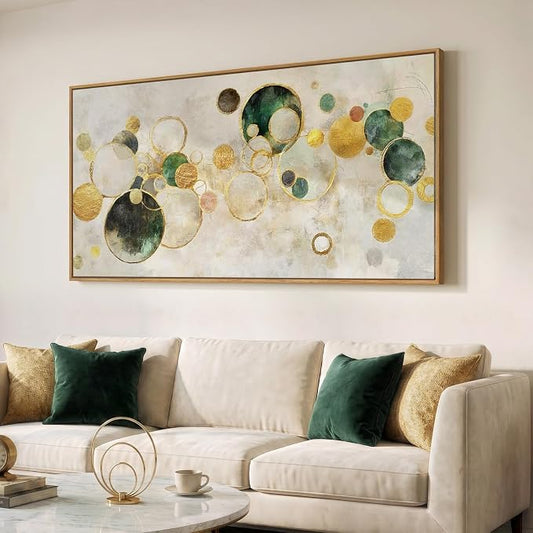 Large Framed Gold Abstract Wall Art for Living Room, Horizontal 30x60 In | Modern pictures, Canvas prints, Wood frame, Minimalist painting, Artwork for walls, Wall decor for bedroom dining room office