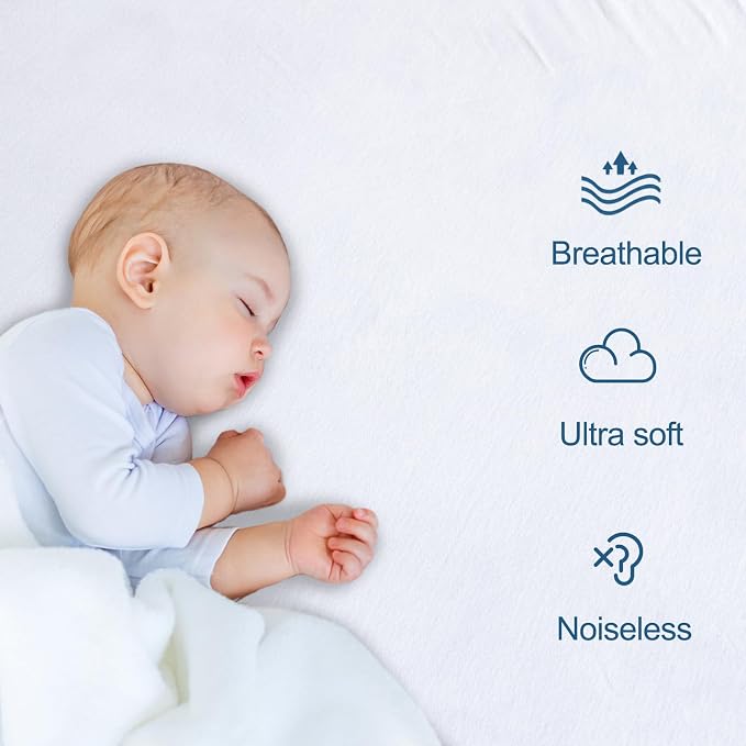 Full Extra Long (XL) Waterproof Mattress Protector Pad Cover | Bed Fitted Sheet, White, Deep Pocket up to 14’’, Breathable & Skin-friendly, Machine Washable