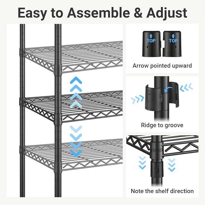 VIPEK R2 Medium Clothes rack for Hanging Clothes Rolling Closet System | Lockable Silent Wheels, Double Hanging Rods, Adjustable Wire Shelving/Side Hooks, Space-Saving for Small Space, 500lbs, White