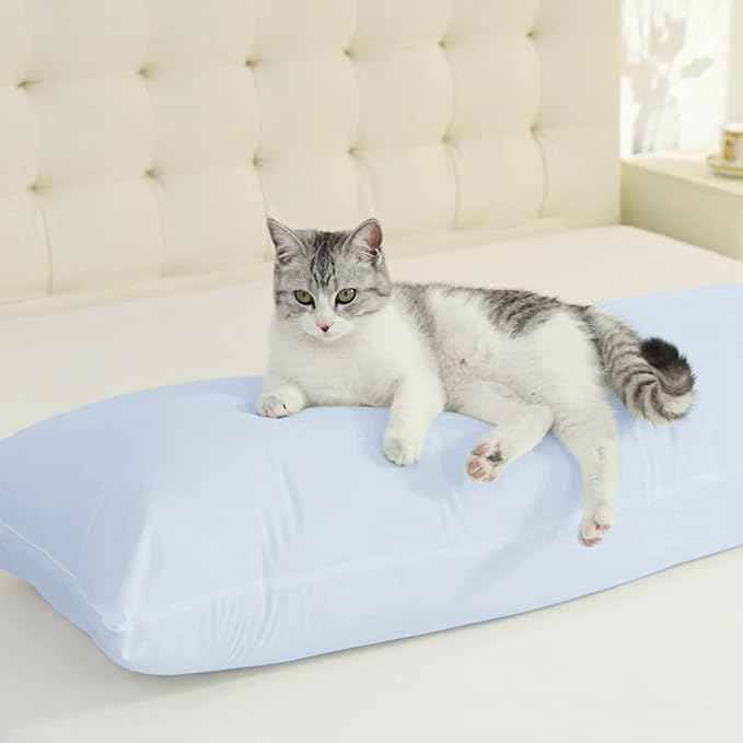 SHOUREN Large Body Pillow,Long Bed Pillow for Adults,20x54in | Breathable,sweat-absorbing,skin-friendly,medium firmness for side sleepers,multiple application