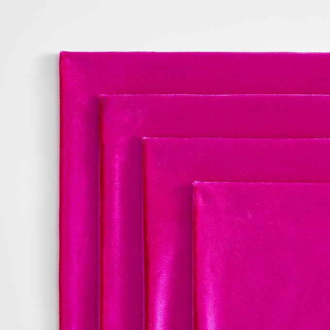 GIGIZAZA Pack of 4 Decorative Velvet Pillow Covers 18x18 Hot Pink | Throw Pillows for Couch Sofa,280gsm Soft Textured Fabric,Modern Accent Pillowcases,Luxury Living Room Cushion Covers