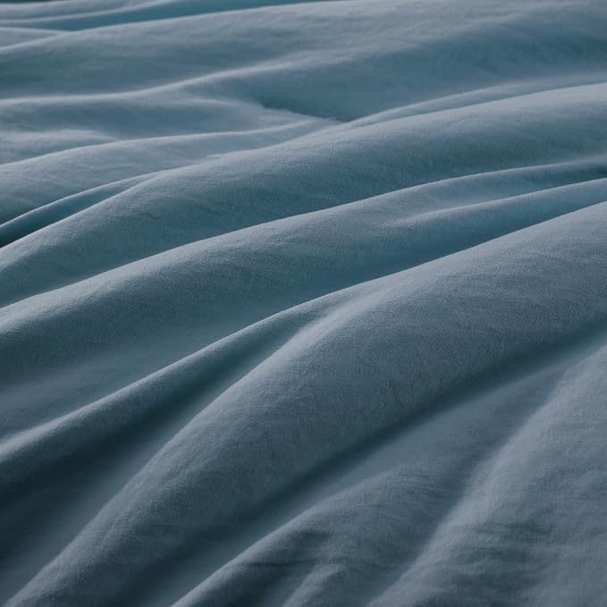 Queen Comforter Set-7 Pieces Soft Prewashed Bed in a Bag Queen Bedding Sets | All Season Comforter with Sheets, Pillow Shams & Pillowcases,Oxford Blue