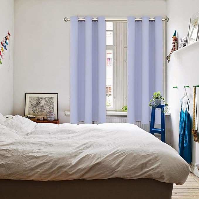 BGment Lavander Room Darkening Curtains 72 Inch for Bedroom - 2 Panels | Grommet Top, Light-Blocking, Sunblock, Thermal Insulated, Window Drapes for Kids Boys Room, 42x72 Inch