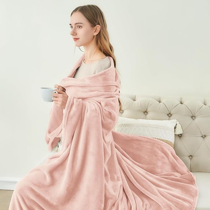 BEDELITE Fleece Blanket Soft Plush Throw for Couch Pink Morn 50"x60" | Ultra Soft Fleece, Plush Microfiber, Lightweight Warmth, All Season Comfort, Fade Resistant, Machine Washable, Couch Sofa Bed