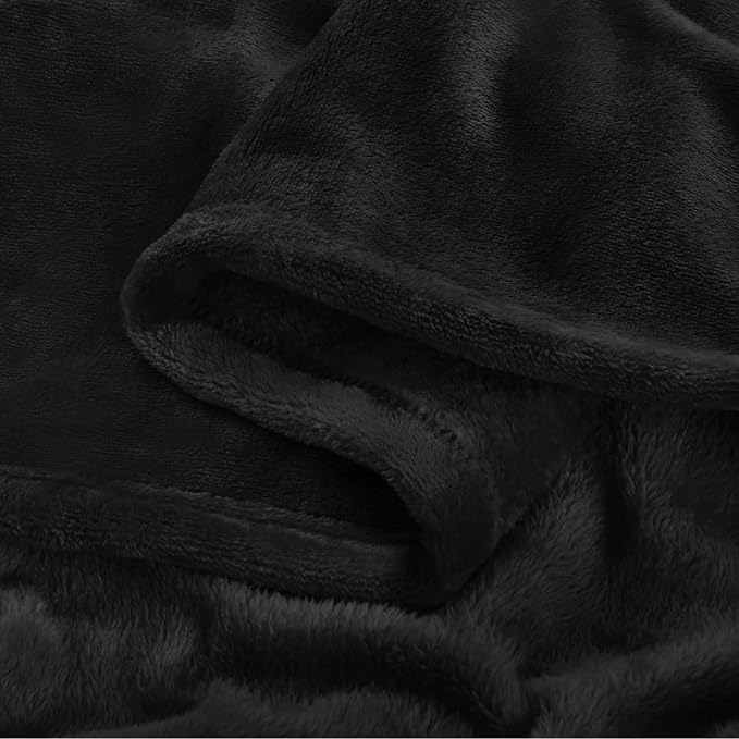 BEDELITE Fleece Blanket Soft Plush Full Bed Blanket Black 84"x90" | Ultra Soft Fleece, Plush Microfiber, Lightweight Warmth, All Season Comfort, Fade Resistant, Machine Washable, Couch Sofa Bed