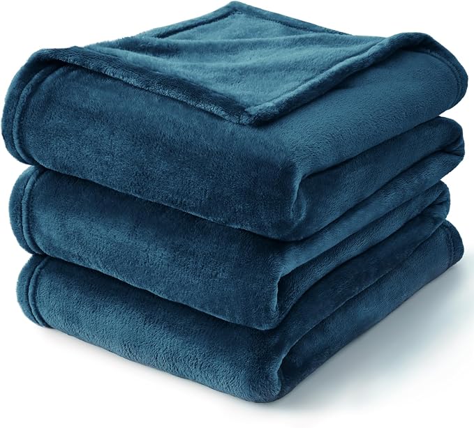 BEDELITE Fleece Blanket Soft Plush Twin Size Blanket Mineral Blue 60"x80" | Ultra Soft Fleece, Plush Microfiber, Lightweight Warmth, All Season Comfort, Fade Resistant, Machine Washable, Couch Sofa Bed