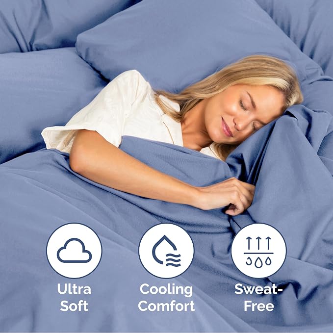 Queen Size 4 Piece Sheet Set - Ultra Soft & Cooling Sheets - Dusty Purple | Fits 8 Inch to 16 inch Mattress, Wrinkle Free & Fade Resistant with Deep Pockets, Breathable, Comfy Hotel Luxury Bedding