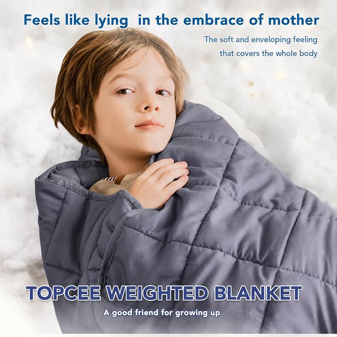 Weighted Blanket (3 lbs, 36" x 48") Cooling Throw Heavy Blanket for Sleeping Apply to 20-40 lbs, Soft Thick Breathable Blanket with Glass Bead, Easy Care