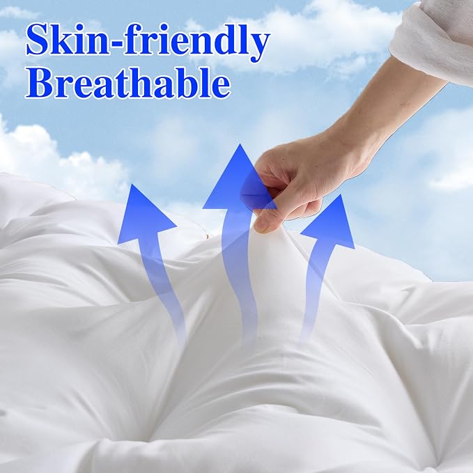 WhatsBedding 2 Inch Memory Foam Mattress Topper King Size for Back Pain
