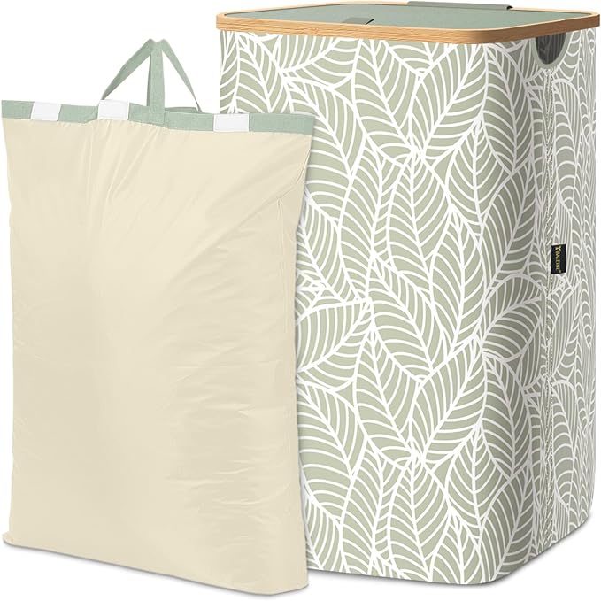 BALEINE 70L Laundry Hamper with Lid, Large Laundry Basket Bin | Large Capacity, Easy-Access Lid, Shape-Retaining Structure, Pull Handles, Ideal for Bedroom, Dorm, Laundry Room