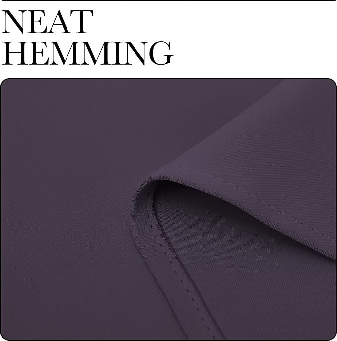 NICETOWN Blackout Curtains for Living Room 2 PCs 42" x 84" Greyish Purple | Thermal Insulated Long Drapes Panels for Large Window