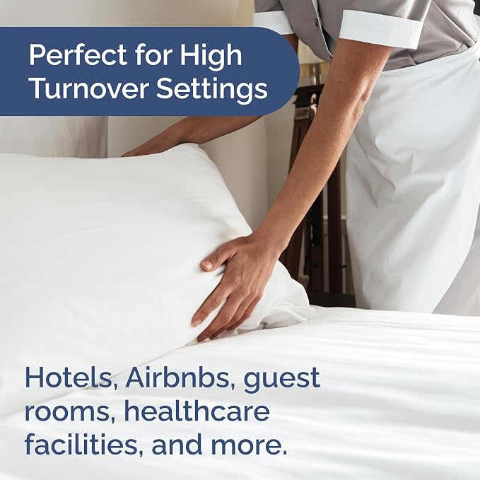 Bulk Case Pack of 20 Flat Sheets - Full Size Flat Sheets - White | Wholesale Bulk Flat Sheets for Hotels, Spas & Airbnbs, Soft, Cooling & Breathable, Wrinkle Free, Fade & Shrink Resistant