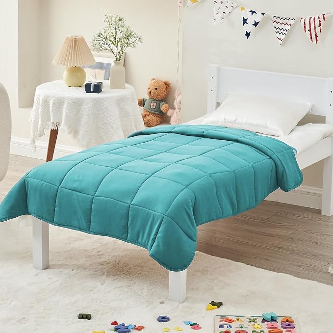 yescool Weighted Throw Blanket 3lbs, 36" x 48", Teal | Cooling Heavy Blanket, Perfect for 20-40 Lbs, Breathable Blanket With Premium Glass Beads, Machine Washable