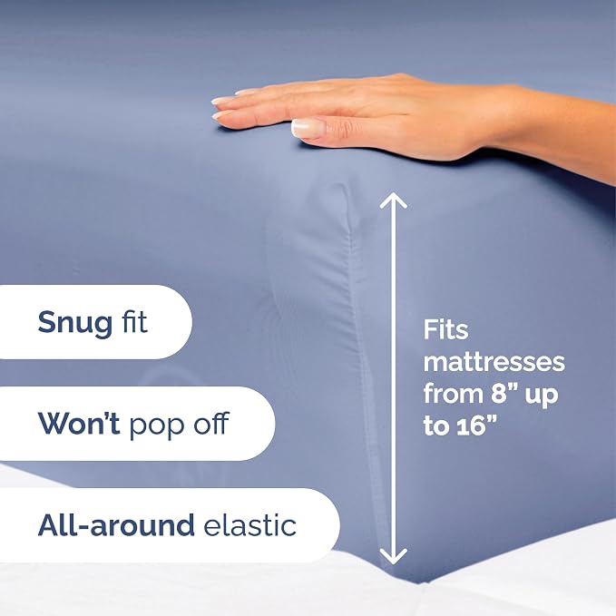 Twin Size 3 Piece Sheet Set - Ultra Soft & Cooling Sheets - Dusty Purple | Fits 8 Inch to 16 inch Mattress, Wrinkle Free & Fade Resistant with Deep Pockets, Breathable, Comfy Hotel Luxury Bedding