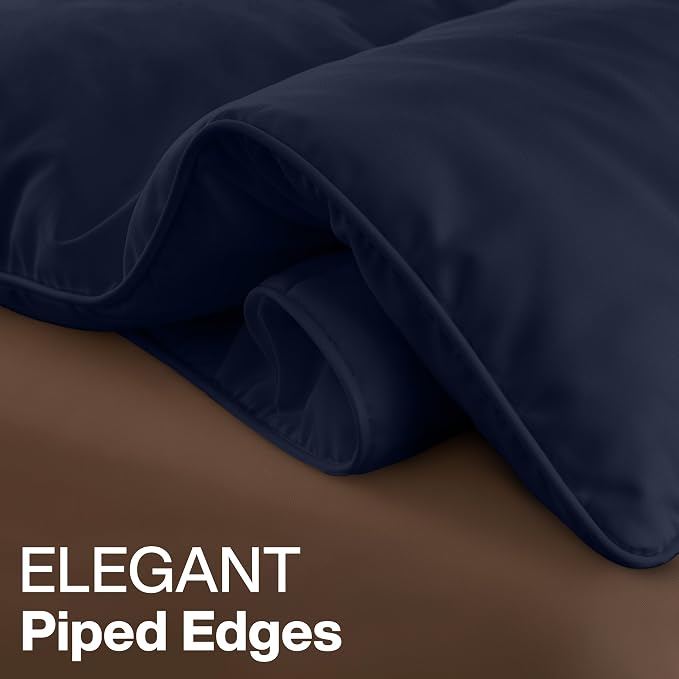 Utopia Bedding Comforter King Size, Duvet Insert, Navy, 90 x 102 Inches | Soft and Fluffy Down Alternative Bed Comforter, All Season, Breathable, Corner Tabs, Box Stitched, Durable, Machine Washable
