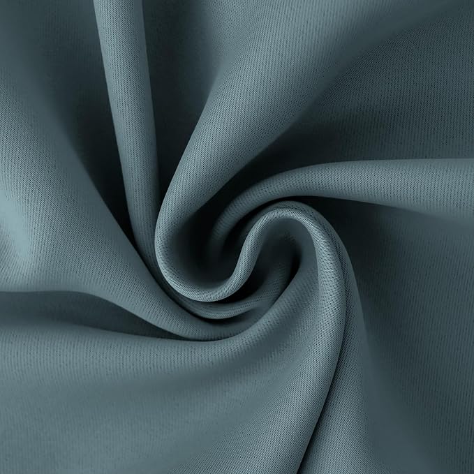 BGment Stone Blue Blackout Curtains for Bedroom 72 Inch Long - 2 Panels | Grommet Top, Black Out, Room Darkening, Sunblock, Thermal Insulated, Window Drapes for Kids Boys Room, 42x72 Inch
