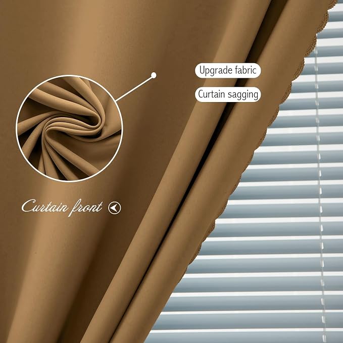 Portable Light Blocking Curtains Self-Stick Design, Removable Adhesive Window Shades for Apartment Office, 71" W x 84" L, Brown, 1 Panel