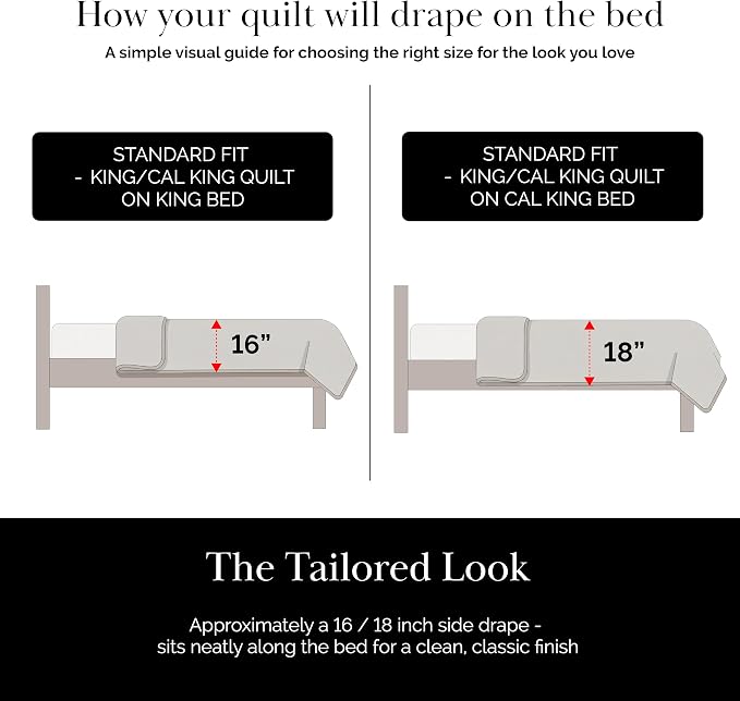 Southshore Fine Living, Inc. Ashanti Collection Oversized King Quilt Bedding Set, Soft Fabric, Lightweight Bedspread 3-Piece, Two Matching Shams (108 in Wide x 98 in Long), Cal/King Quilt Sets, Bone