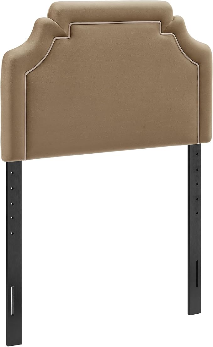 Modway Magnolia Twin Size Stain-Resistant Performance Velvet Headboard in [ Color] - Padded Cushioned Headboard with Adjustable Mounting Positions