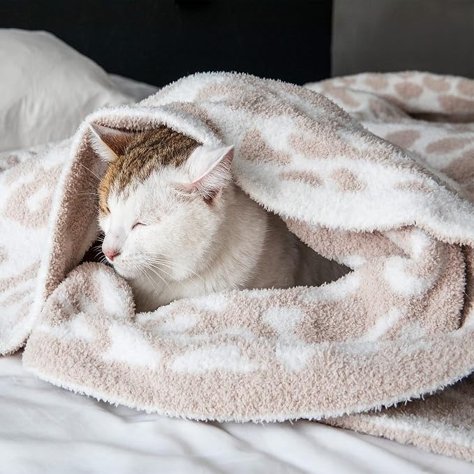 MH MYLUNE HOME Ultra Soft Leopard Throw Blanket Plush, Khaki, 50"x60" | Reversible Cheetah Print Blanket, Comfy Fluffy Fuzzy Plush Blanket Throws for Couch Bed, Cozy Blankets for Women Gift