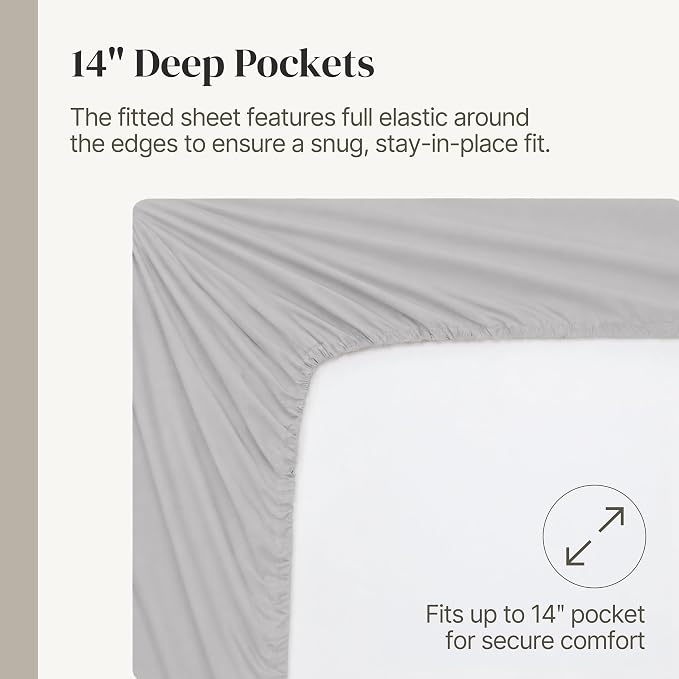 Modern Threads Soft Microfiber Solid Sheets - Luxurious Microfiber Bed Sheets - Includes Flat Sheet, Fitted Sheet with Deep Pockets, & Pillowcases Vapor Blue Full
