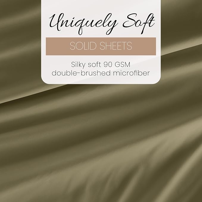 Linen Market Bed Sheets for Twin Size Bed (Sage) - Sleep Better Than Ever with These Soft and Cooling Twin Sheets - Deep Pocket Fits 16" Thick Beds - 3 Piece Twin Sheet Set