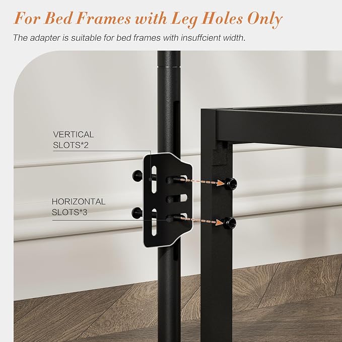 Victorian Metal Twin/Twin XL Headboard, Adjustable Height, Black | Sturdy Steel Twin Size Head Board Only, Bed Frame Brackets Adapter, Farmhouse Vintage Style, Easy Assembly