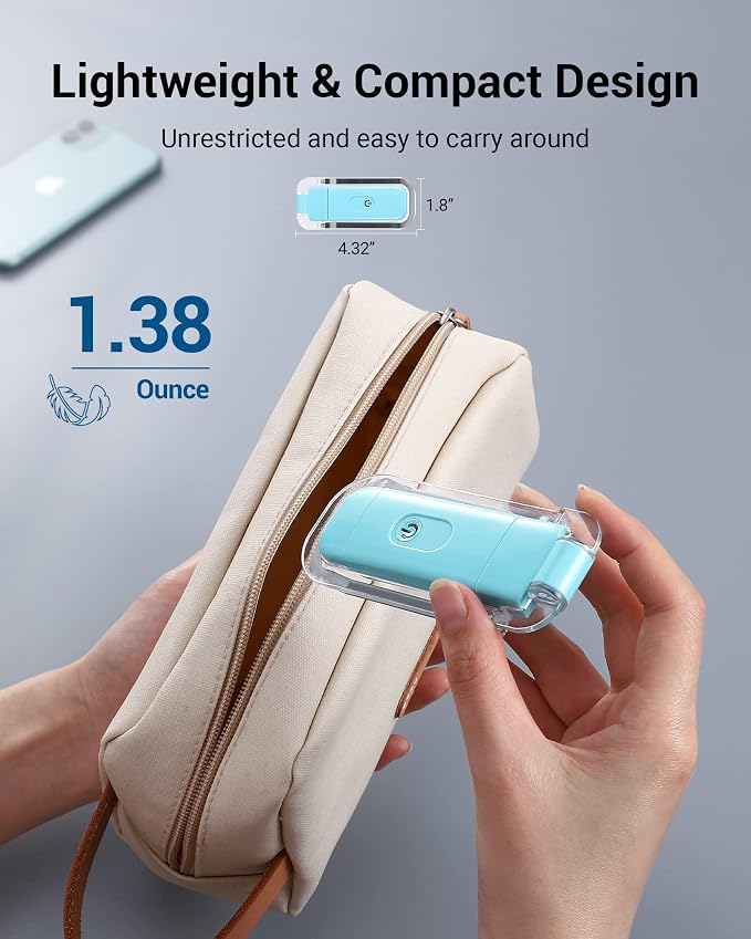 DEWENWILS USB Rechargeable Book Light, LED Clip on Book Reading Light Blue | Amber Glow, Blue Light Blocking, Brightness Adjustable, Flexible Lighting Angle, Portable Bookmark Light for Kids, Bookworms