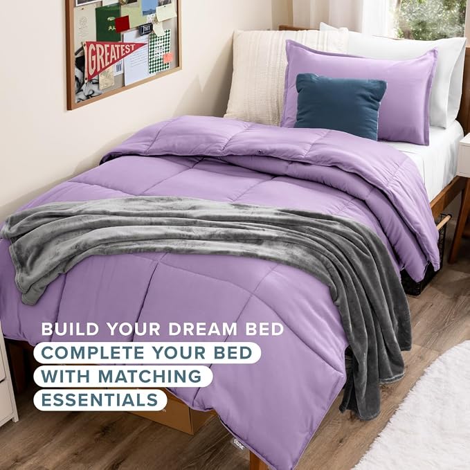 Bare Home Twin XL Sheet Set - 1800 Ultra-Soft (Twin XL, Lavender) | Deep Pockets 6 to 15 Inches, Breathable, Hypoallergenic, Hotel Luxury, Easy Fit, Soft, All-Season