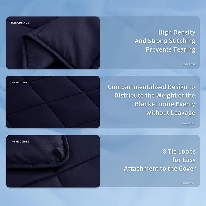 Weighted Blanket for Adults (20 lbs, 60" x 80") Queen Size Soft Cooling Heavy Blanket Sleeping, Apply to 190-210 lbs Body, Thick Breathable Blanket with Glass Bead, Easy Care