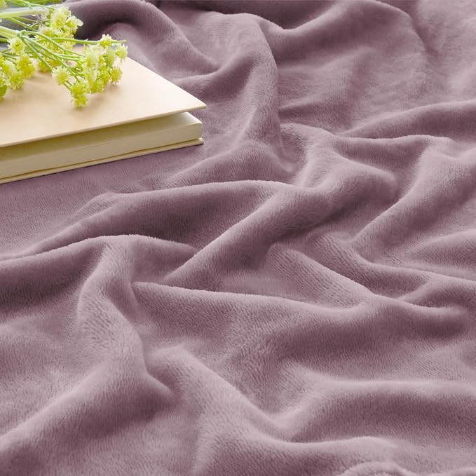 BEDELITE Fleece Blanket Soft Plush Twin Size Blanket Dusky Violet 60"x80" | Ultra Soft Fleece, Plush Microfiber, Lightweight Warmth, All Season Comfort, Fade Resistant, Machine Washable, Couch Sofa Bed