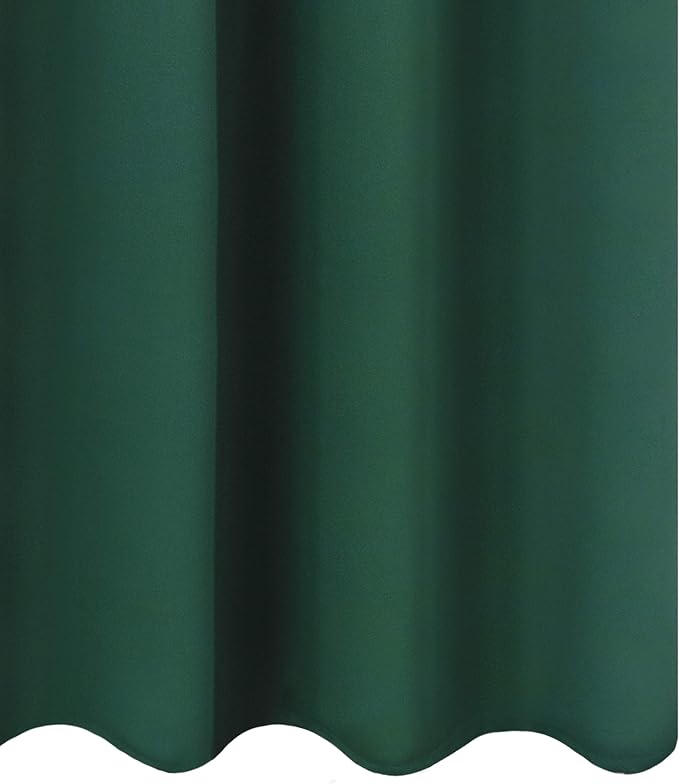 Blackout Curtains 66 x 84 inch/Dark Green Curtains Set of 2 Panels/Thermal Insulated Room Darkening Bedroom Curtains