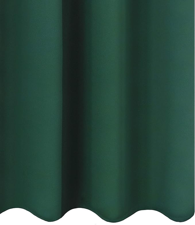 Dark Green Thermal Blackout Curtains/52 x 108 Inch/Set of 2 Panels Room Darkening Curtains for Bedroom