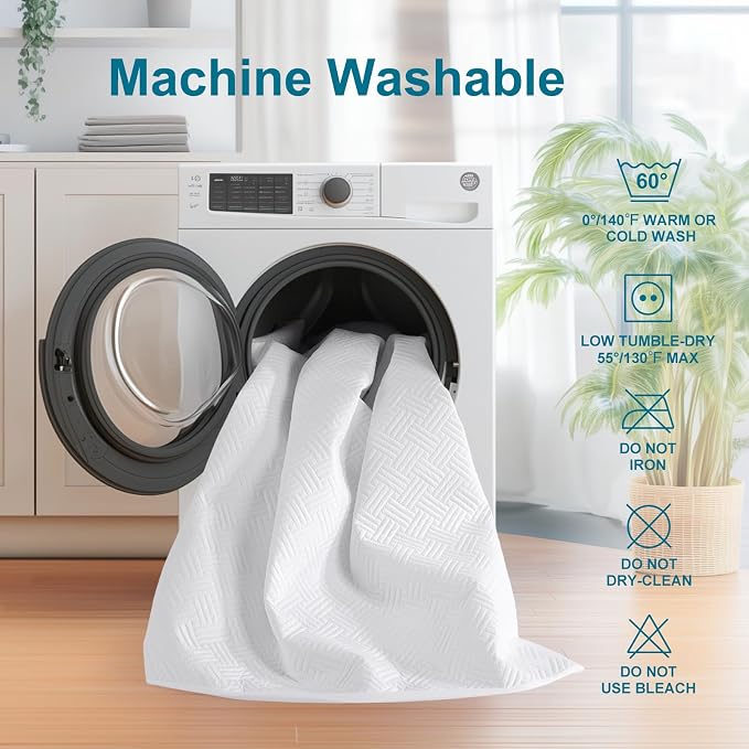 Waterproof Twin Size Mattress Protector with Deep Pockets, White | Breathable Noiseless Soft Mattress Pad Cover Fits 8"-21" Deep Mattresses, Great for Home, Hotel & Bedroom, Machine Washable