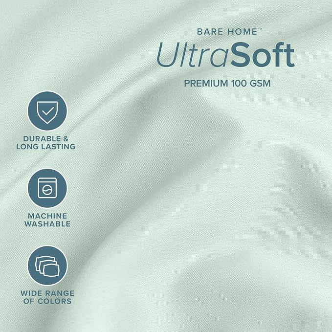Bare Home King Sheet Set - 1800 Ultra-Soft (King, Spring Mint) | Deep Pockets 6 to 15 Inches, Breathable, Hypoallergenic, Hotel Luxury, Easy Fit, Soft, All-Season