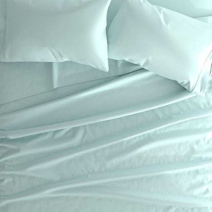 Linen Market Brushed Microfiber Full Sheet Set 4 Piece – Oeko-TEX Certified Ultra Soft & Wrinkle-Free - 16" Deep Pocket Sheets - Easy Care Full Size - Aqua