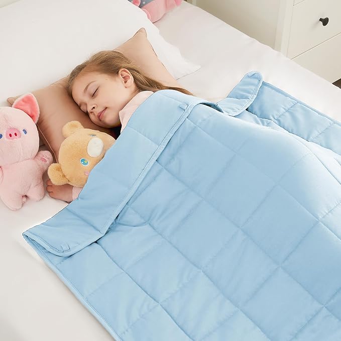 Weighted Blanket - 3 lbs Lightblue Heavy Blanket, 20"x30", Small Size Breathable Lap Blanket