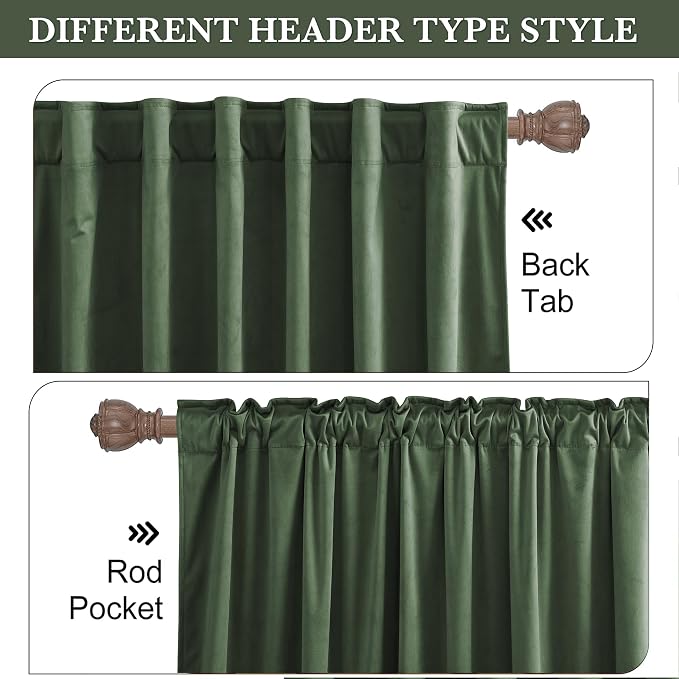 RYB HOME Velvet Curtains 120 inches Long, Extra Long High Ceiling Curtains | Thermal Insulated, Room Darkening, Luxury Decor for Villa Room Large Sliding Patior Door, Burgundy Red, W52 x L120, 2 Panels