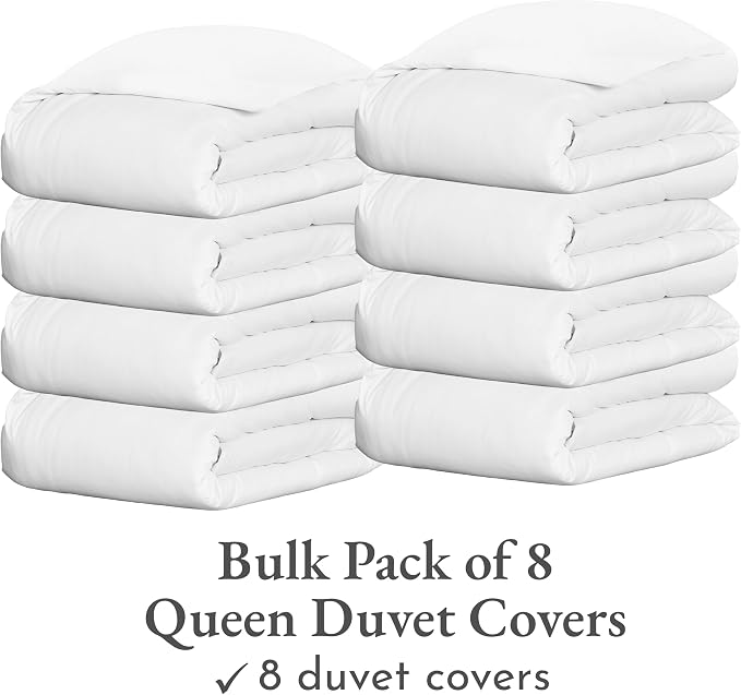 California Design Den 100% Cotton Sateen Full/Queen Duvet Covers, White | Duvet Cover Only, Comforter Not Included, Backed by Good Housekeeping Seal, Button Closure & Corner Ties