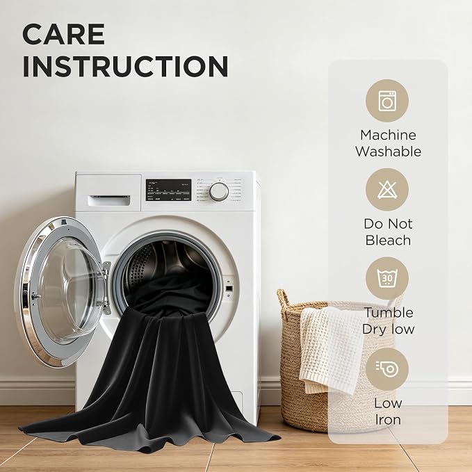 Joydeco Black Curtains 84 inch Long, Blackout Curtains for Bedroom, Thermal Insulated Privacy Room Darkening Drapes for Living Room, Black Out Drapes with Rod Pocket Back Tab 2 Panels