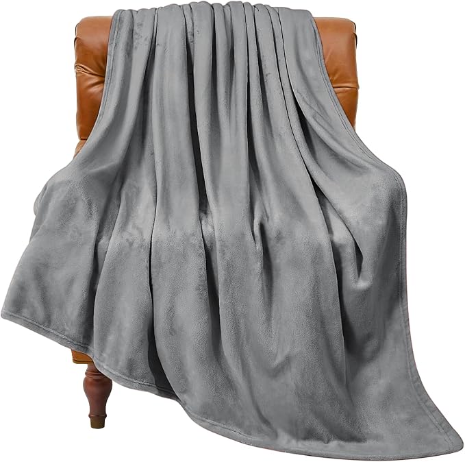 BEDELITE Fleece Blanket Soft Plush Throw for Couch Grey 50"x60" | Ultra Soft Fleece, Plush Microfiber, Lightweight Warmth, All Season Comfort, Fade Resistant, Machine Washable, Couch Sofa Bed