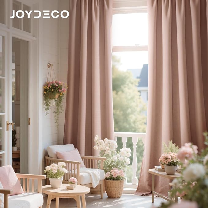 Joydeco Velvet Blackout Curtains Black Out Curtain 96 Inch Drapes | for Bedroom Living Room, Heat and Light Blocking, Thermal Insulated Luxury Heavy Duty Curtain 2 Panels Rod Pocket